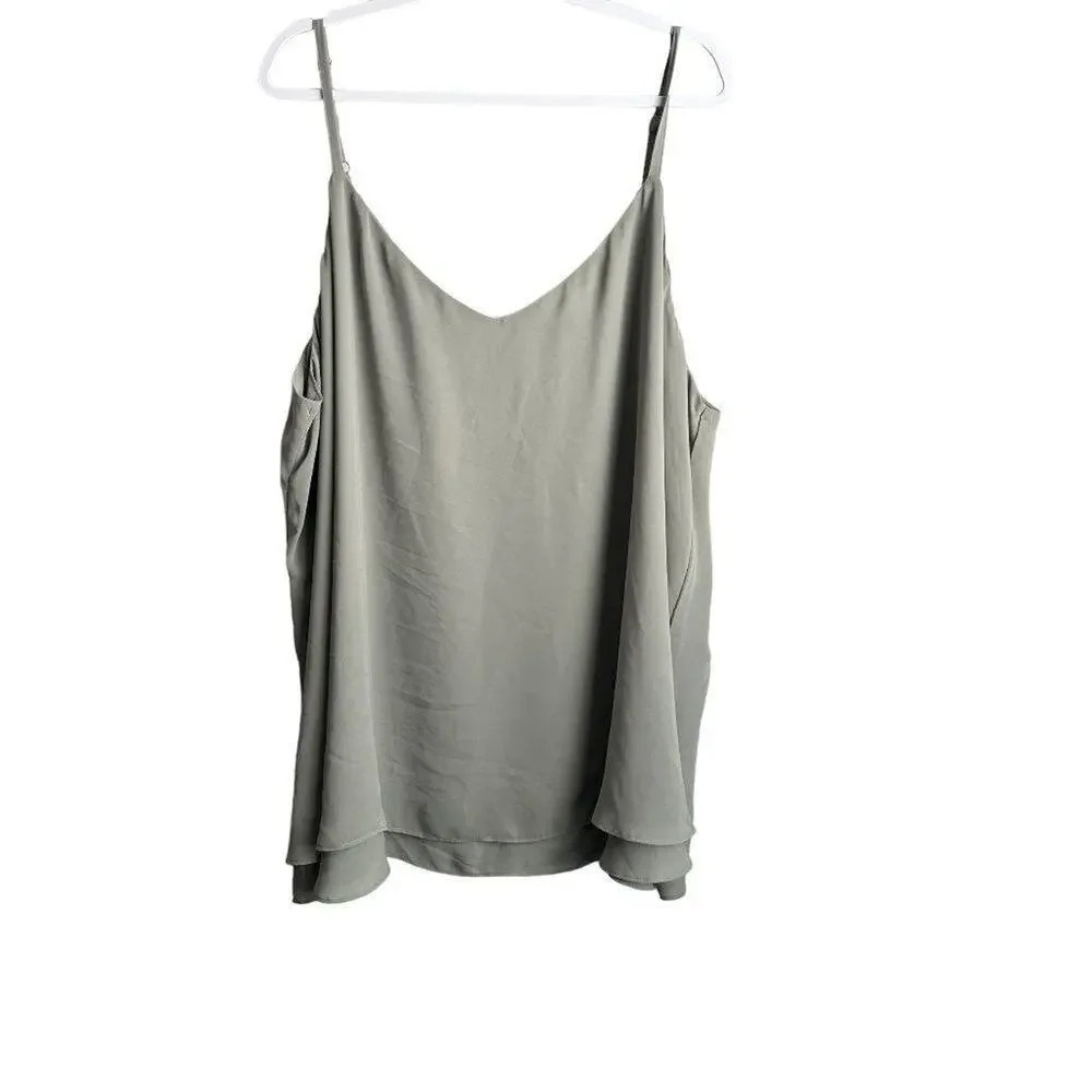 Torrid Sleeveless Tank Women's 5/5X Sage Green Lightweight Spaghetti Strap NWT